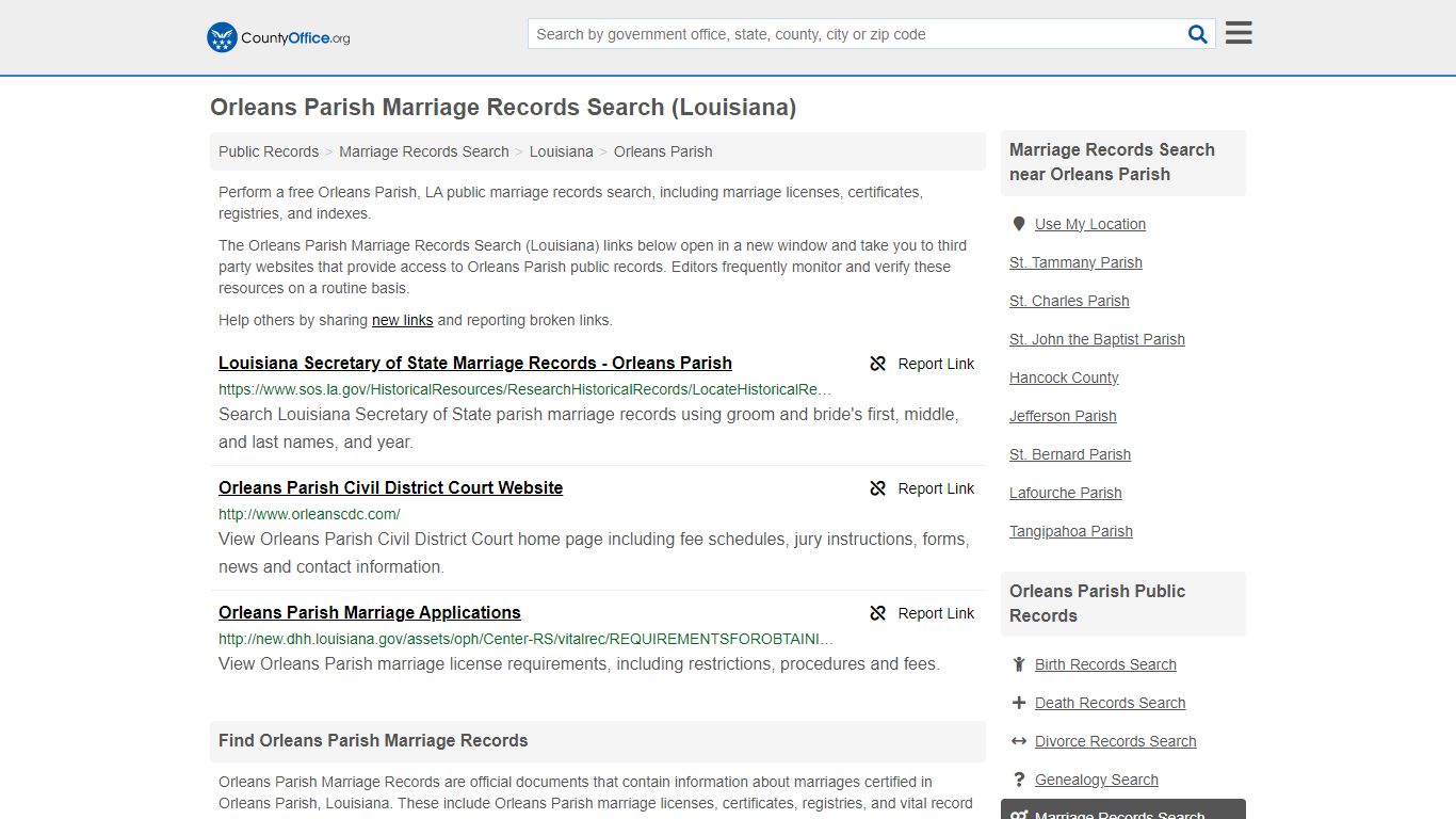 Marriage Records Search - Orleans Parish, LA (Marriage Licenses ...